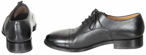 Brit. Halbschuhe, Leder, schwarz, Ledersohle, gebr.