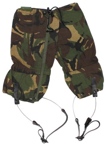 Brit. Gamaschen, DPM tarn, mit Stahlseil, Goretex, gebr.