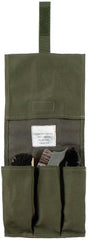 Holl. Schuhputzbeutel, gebr., mit 3 Bürsten