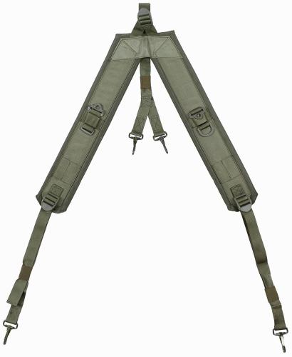 Ital. Suspender, Y Typ, oliv, neuwertig