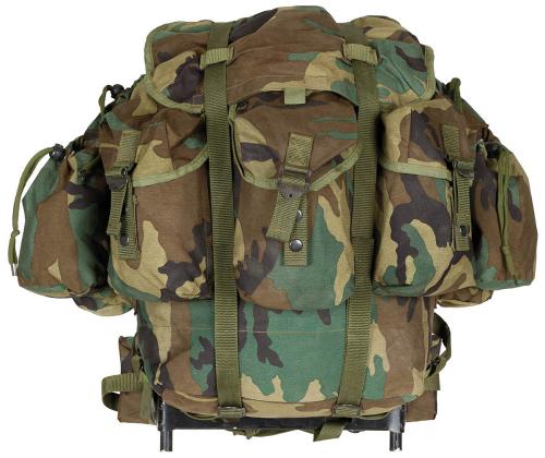 Türk. Rucksack, woodl., gebr., TOP ZUSTAND, Metallgestell