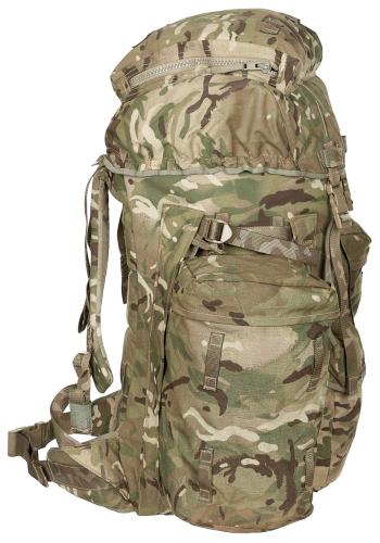 Brit. Rucksack, "INF Long", Seitentaschen, MTP, IRR, gebr.