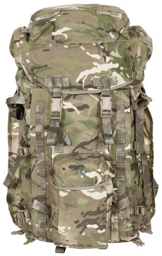 Brit. Rucksack, "INF Long", OHNE Seitent., MTP, IRR, gebr.