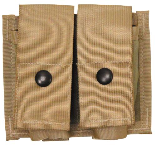 US Patronentasche, "MOLLE", doppel, 3 Fb.desert, neuw.