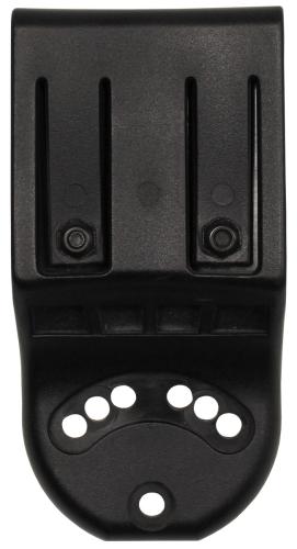 Gürtelplatte, schwarz, für Pistolenholster, gebr.