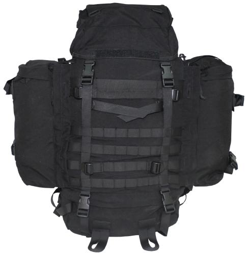 Holl. Rucksack, Medium, mit Seitentaschen, schwarz, gebr.
