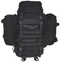 Holl. Rucksack, Medium, mit Seitentaschen, schwarz, gebr.