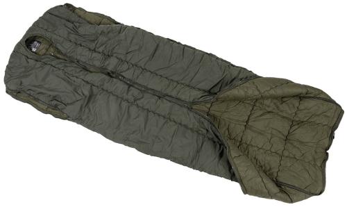 Öster.BH Schlafsack "Goldeck", Mumie, Armöffnung, oliv, gebr.