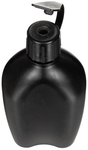 Holl. Plastikfeldflasche, "AVON", 1 l, schwarz, gebr.