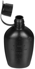 Holl. Plastikfeldflasche, "AVON", 1 l, schwarz, gebr.