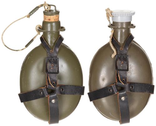 CZ/SK Feldflasche, M 60, Aluminium, gebr.