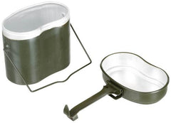 Rumän. Essgeschirr, oliv, 2-teilig, gebr.