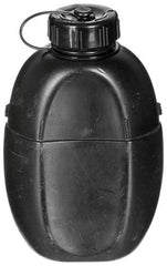 Brit. Feldflasche, Kunststoff, ohne Becher, schwarz, gebr.,