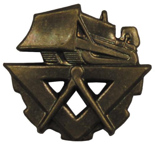 CZ/SK Metallabzeichen, bronze, "Pioniere", neuw.