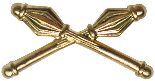 CZ/SK Metallabzeichen, gold, "Streitkolben", neuw.
