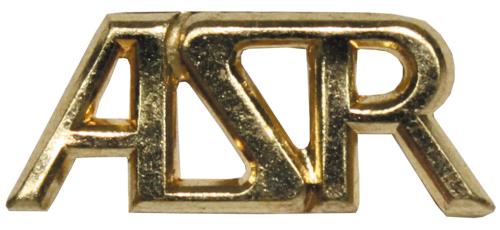 CZ/SK Metallabzeichen, gold, "ASR", neuw.