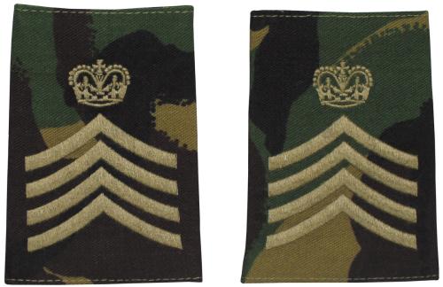 Brit. Schulterklappen, DPM, 10 Paar, DRUM MAJOR, neuw.
