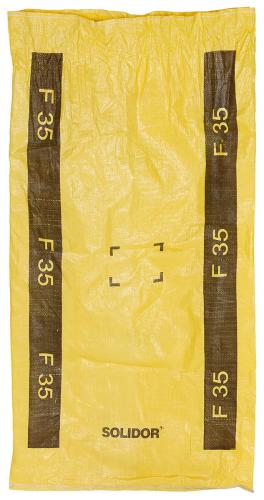 Gewebesack, gelb, Gr.: 140 x 70 cm, gebr.