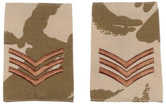 Brit. Schulterklappen, desert, 10 Paar, COMBAT DRESS SERGEANT