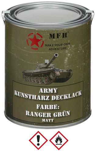Army Lack, RANGER GRÜN, matt, Dose, 1 l
