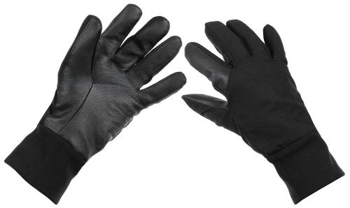 Brit. Fingerhandschuhe, schwarz, gefüttert, gebr.