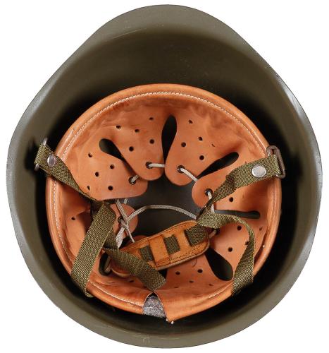 CZ Stahlhelm, mit Innenteil, oliv, gebr., TOP ZUSTAND