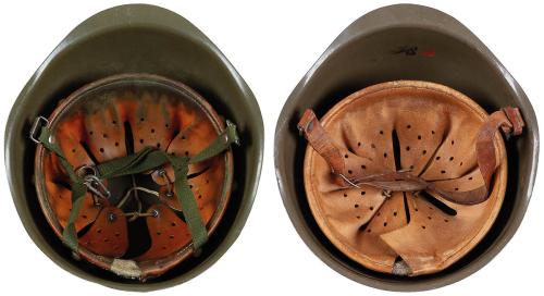 CZ Stahlhelm, mit Innenteil, oliv, gebr.