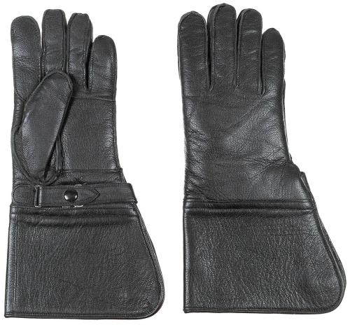 Franz. Lederhandschuhe, Kradfahrer, mit Stulpe, neuw.