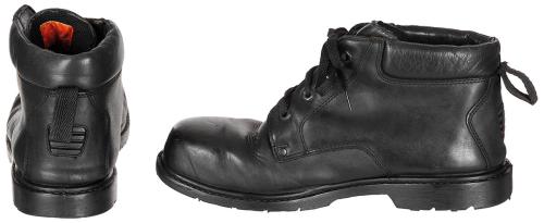 Brit. Stiefel, "Security", Leder, schwarz, gebr.