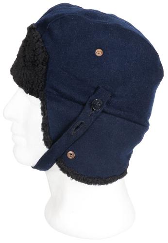 Schwed. Wintermütze, M 48, Marine, blau, gebr., TOP ZUST.