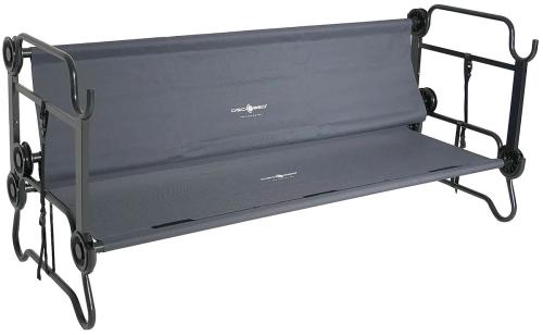 Feldbett, Disc-O-Bed L, mit Seitentaschen, anthrazit