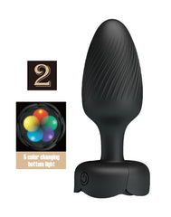 Pretty Love – Varian – Farbwechselnder Analplug mit Licht – Schwarz