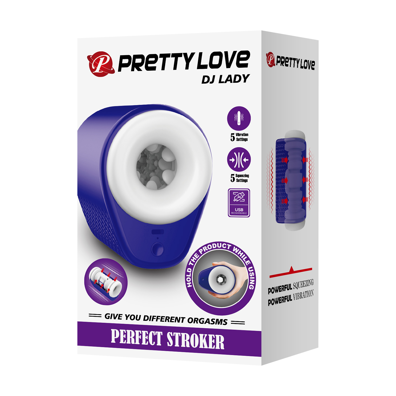 Pretty Love – DJ Lady – Squeezing Perfect Stroker – Blau/Weiß