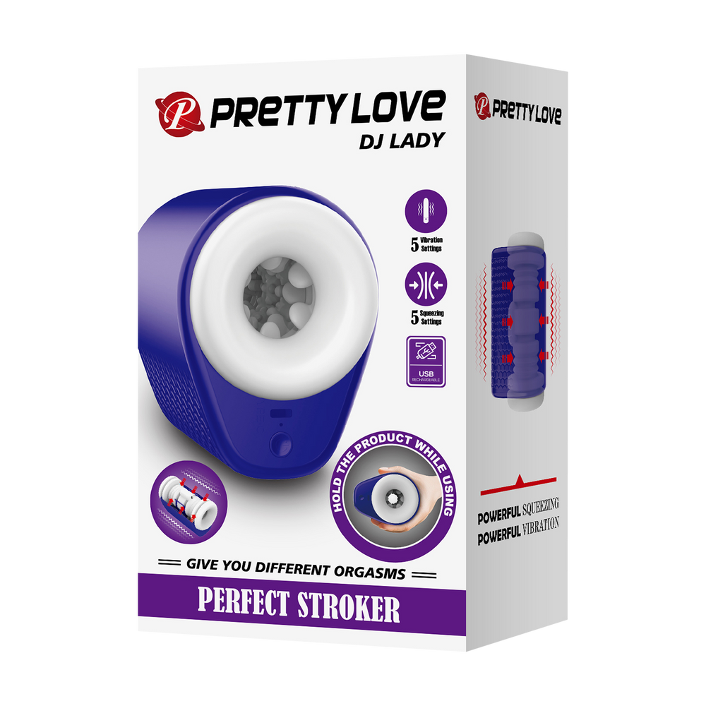 Pretty Love – DJ Lady – Squeezing Perfect Stroker – Blau/Weiß