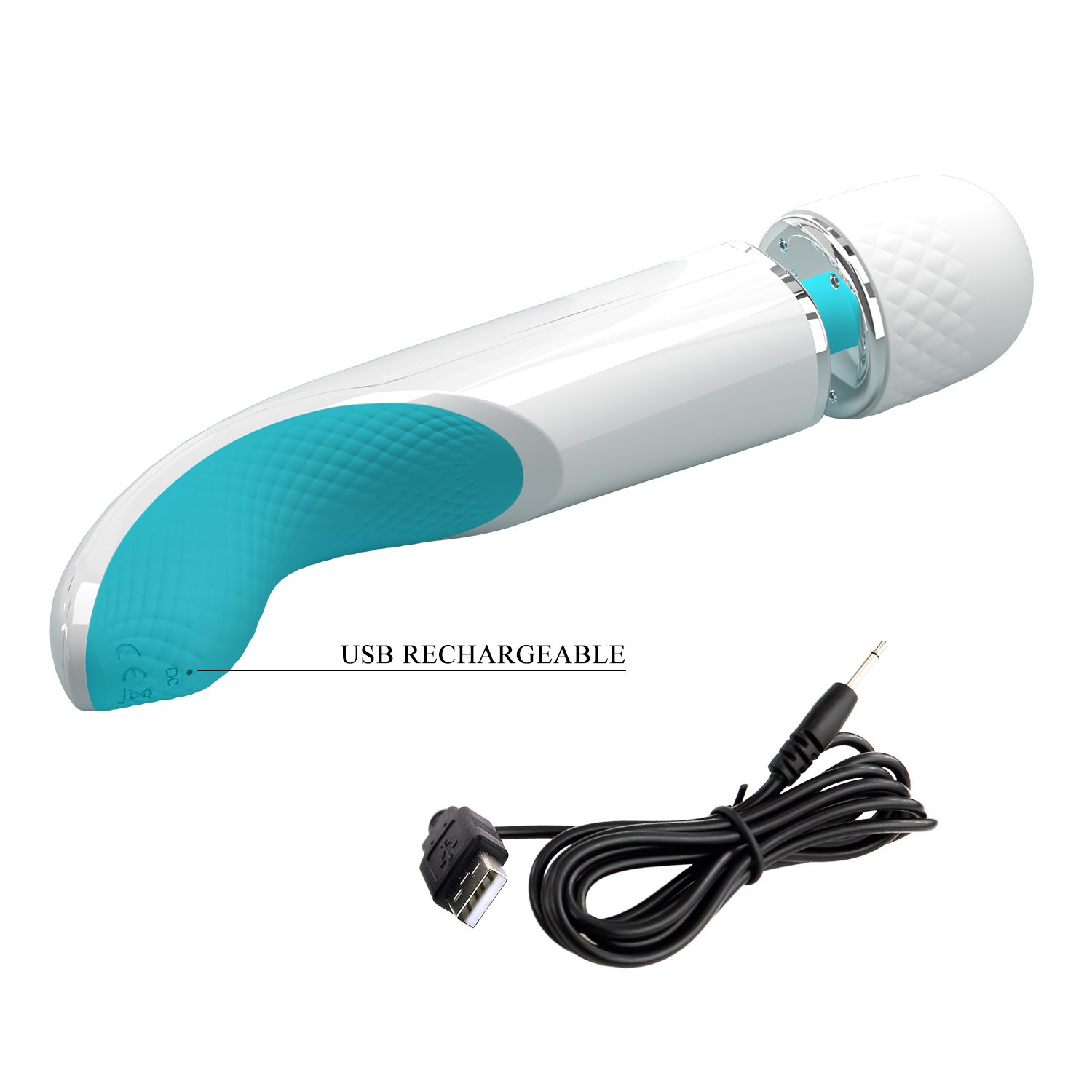 9: Pretty Love – Azlins – Farbenfrohes Massagegerät – Weiß/Blau