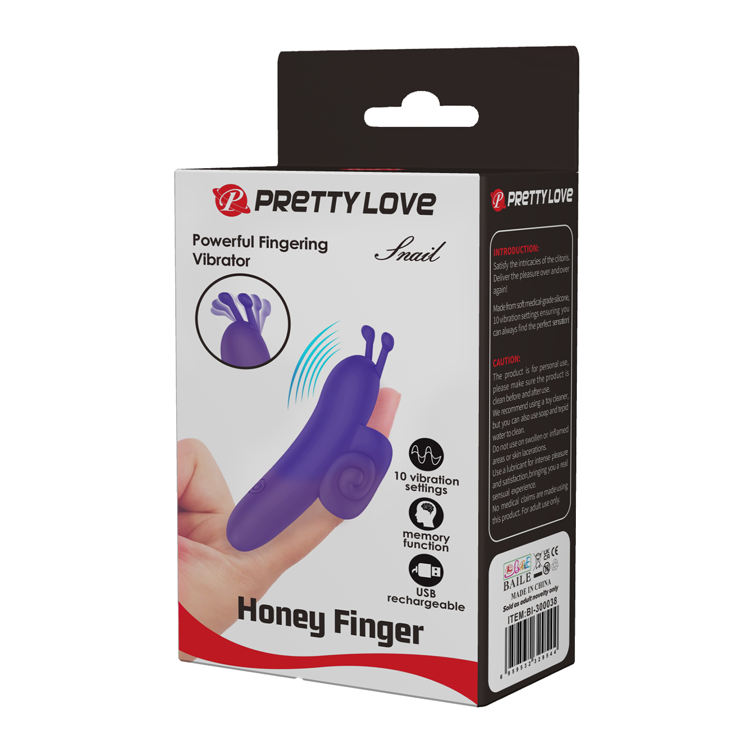 Pretty Love - Snail - Kraftvoller Fingervibrator - Lila