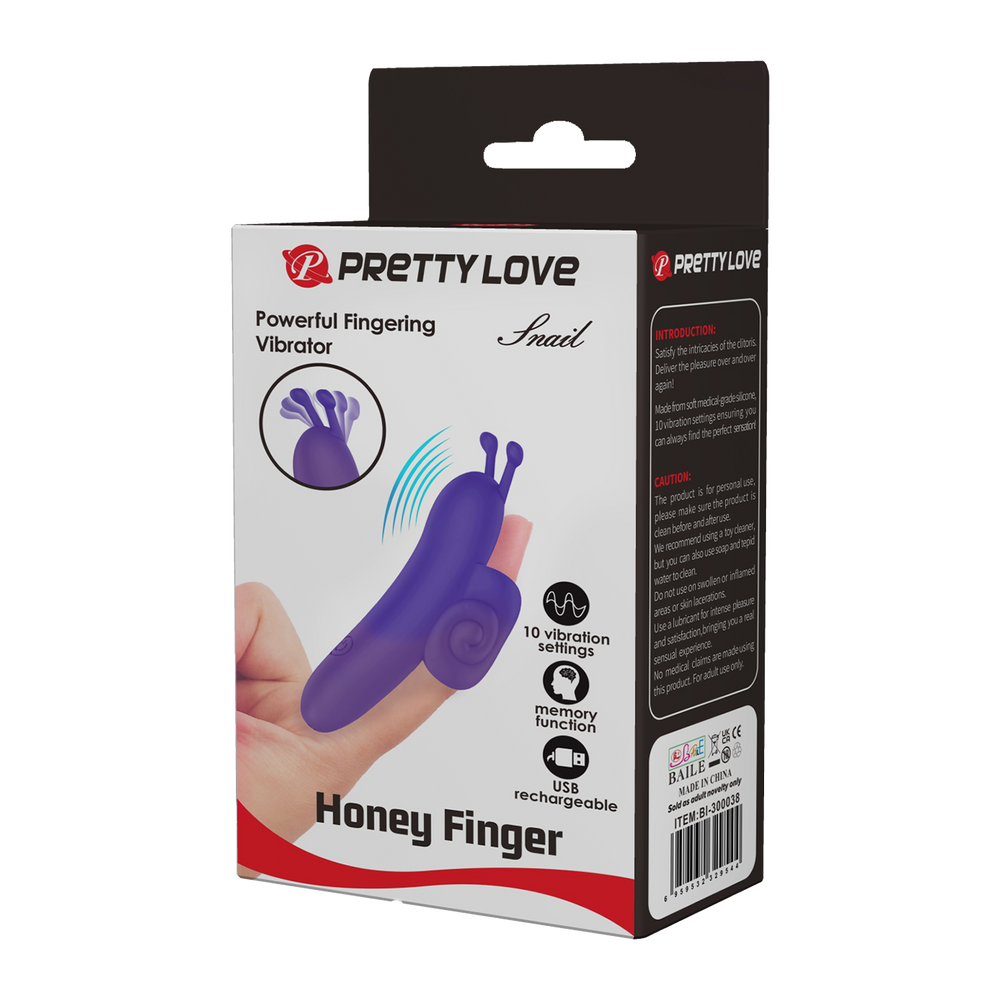 Pretty Love - Snail - Kraftvoller Fingervibrator - Lila