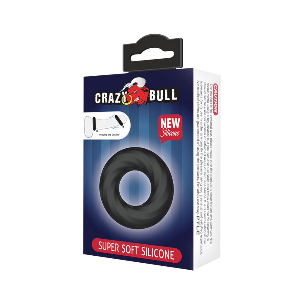 5: Crazy Bull – Superweicher Silikonring – Modell 6 – Schwarz