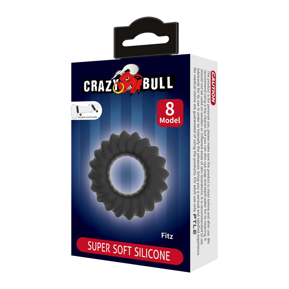7: Crazy Bull - Fitz - Superweicher Silikonring - Modell 8 - Schwarz