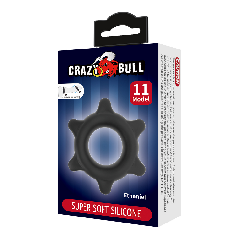 7: Crazy Bull - Ethaniel - Superweicher Silikonring - Modell 11 - Schwarz