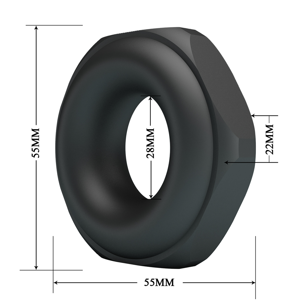 Crazy Bull - Jarvius - Superweicher Silikonring - Modell 14 - Schwarz