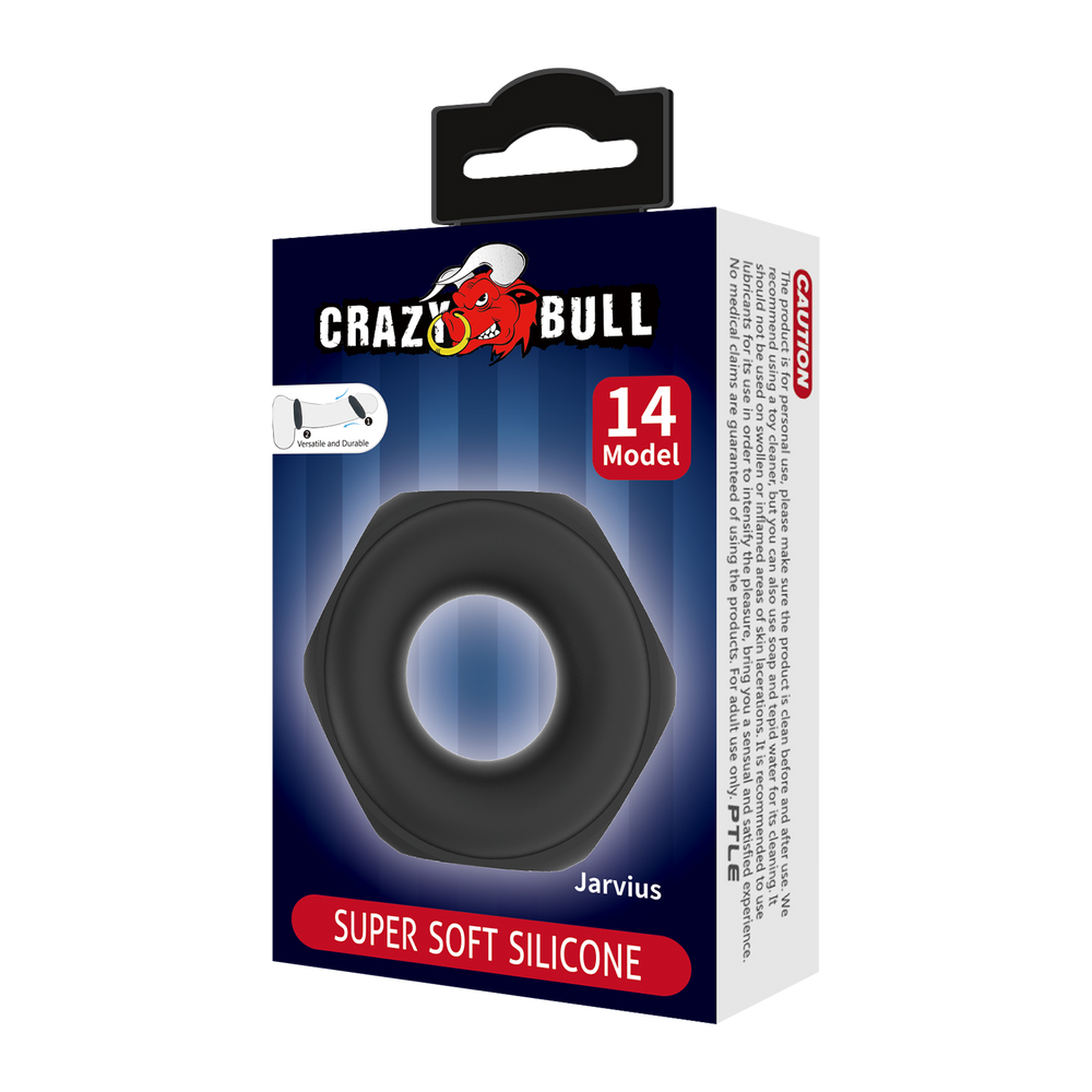 Crazy Bull - Jarvius - Superweicher Silikonring - Modell 14 - Schwarz