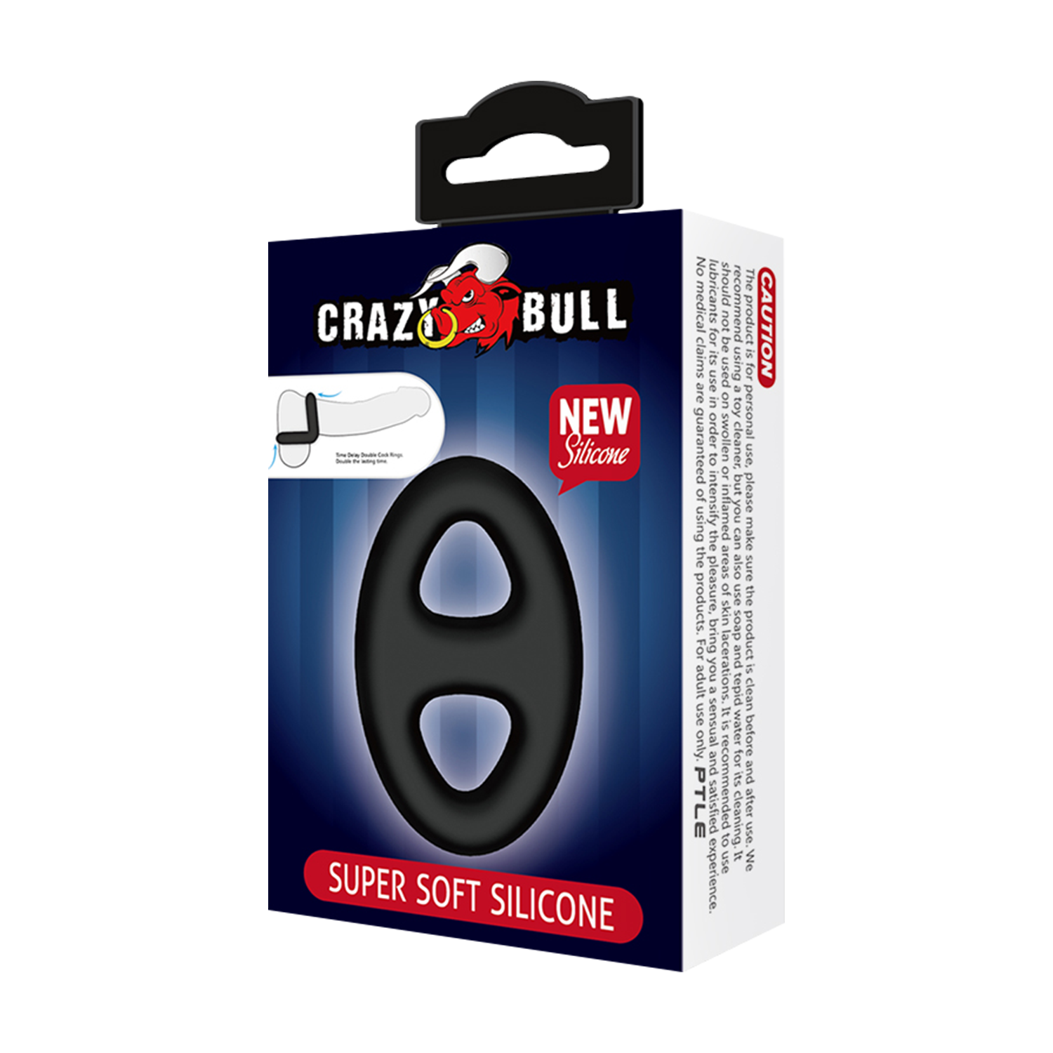 5: Crazy Bull – Superweicher Silikonring – Modell 16 – Schwarz