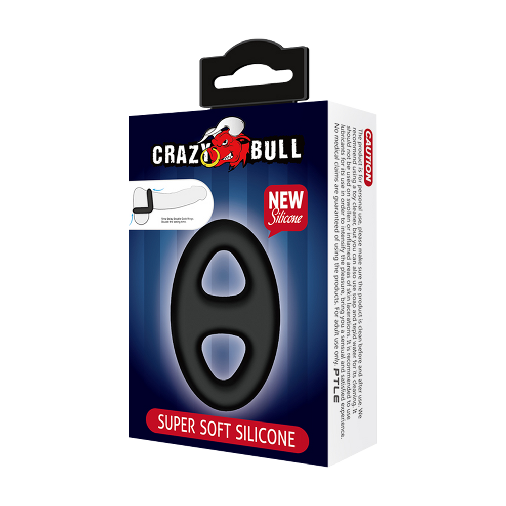 5: Crazy Bull – Superweicher Silikonring – Modell 16 – Schwarz