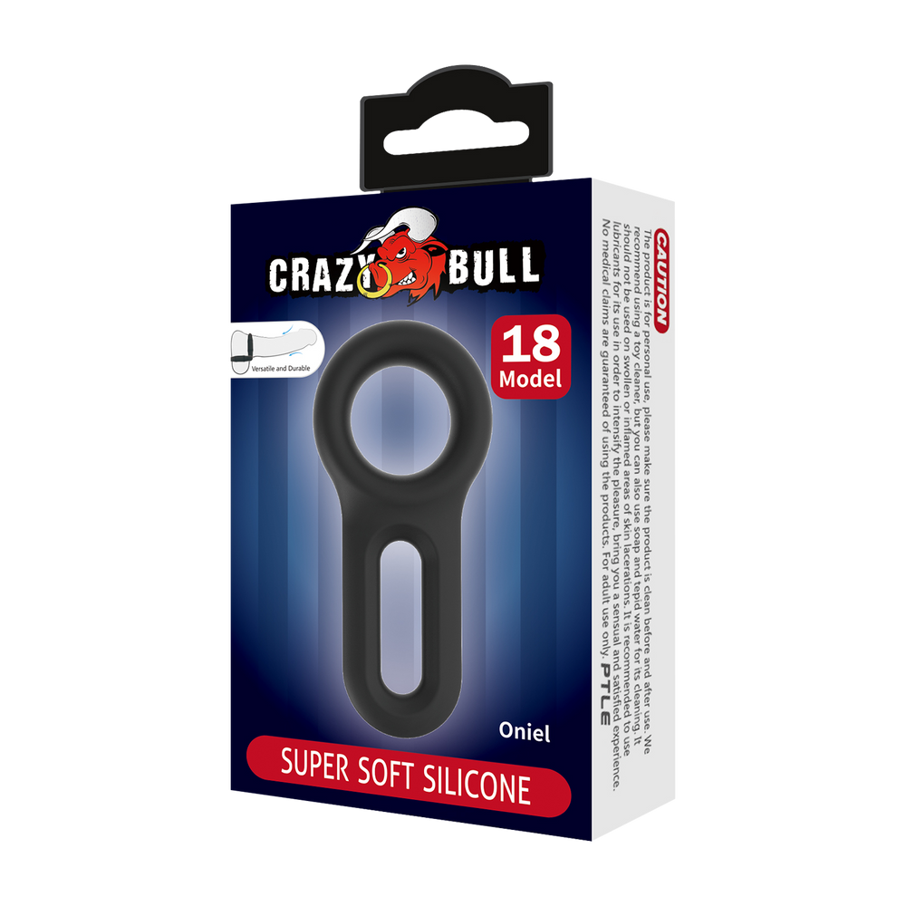 6: Crazy Bull - Oniel - Superweicher Silikonring - Modell 18 - Schwarz