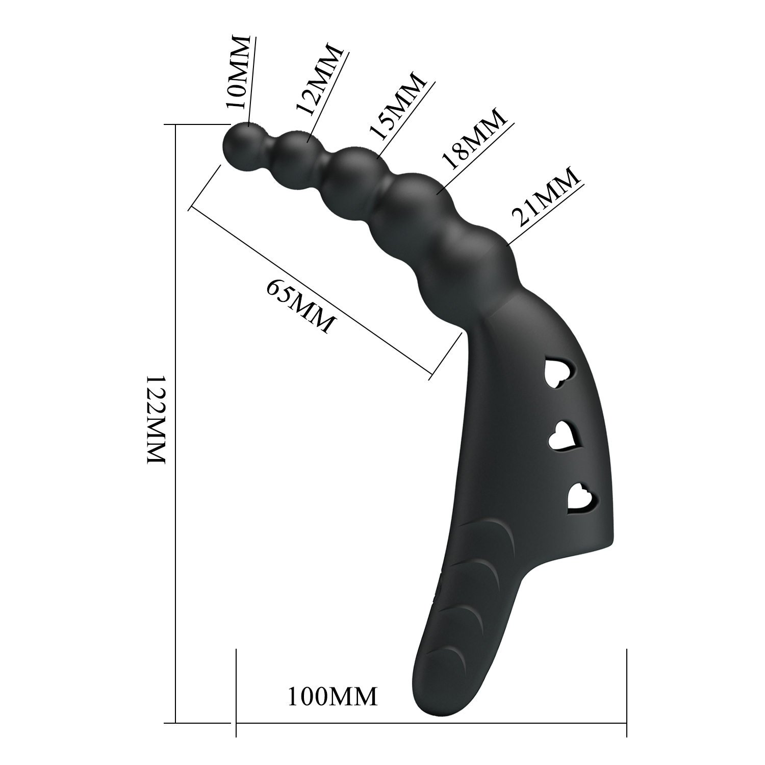 Pretty Love - Jordin - Kraftvoller Fingervibrator - Schwarz