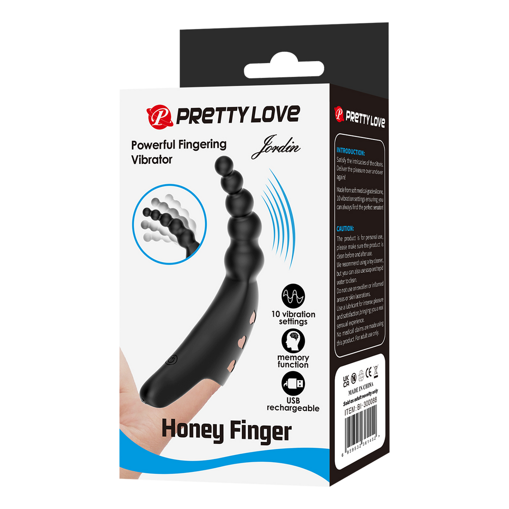 Pretty Love - Jordin - Kraftvoller Fingervibrator - Schwarz