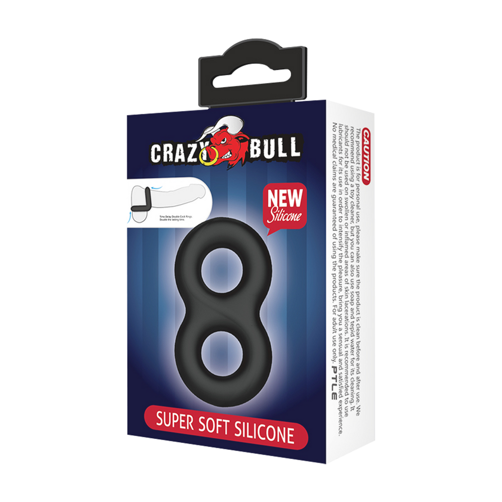 Crazy Bull – Superweicher Silikonring – Modell 17 – Schwarz