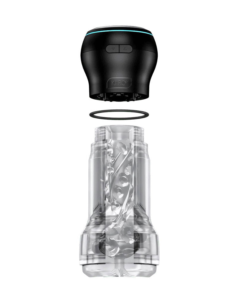 2: KIIROO – Feel Pocket Stroker Crystal + Powerblow Combo – Schwarz/Transparent