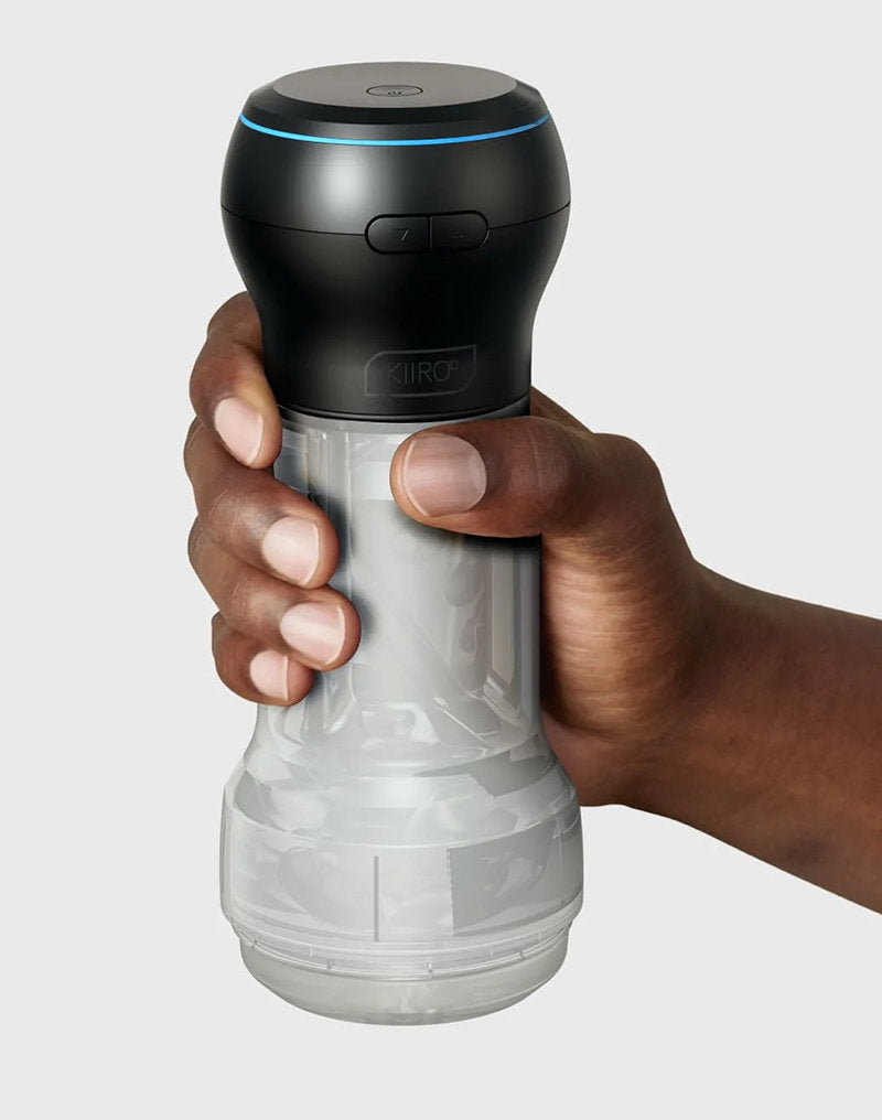 7: KIIROO – Feel Pocket Stroker Crystal + Powerblow Combo – Schwarz/Transparent